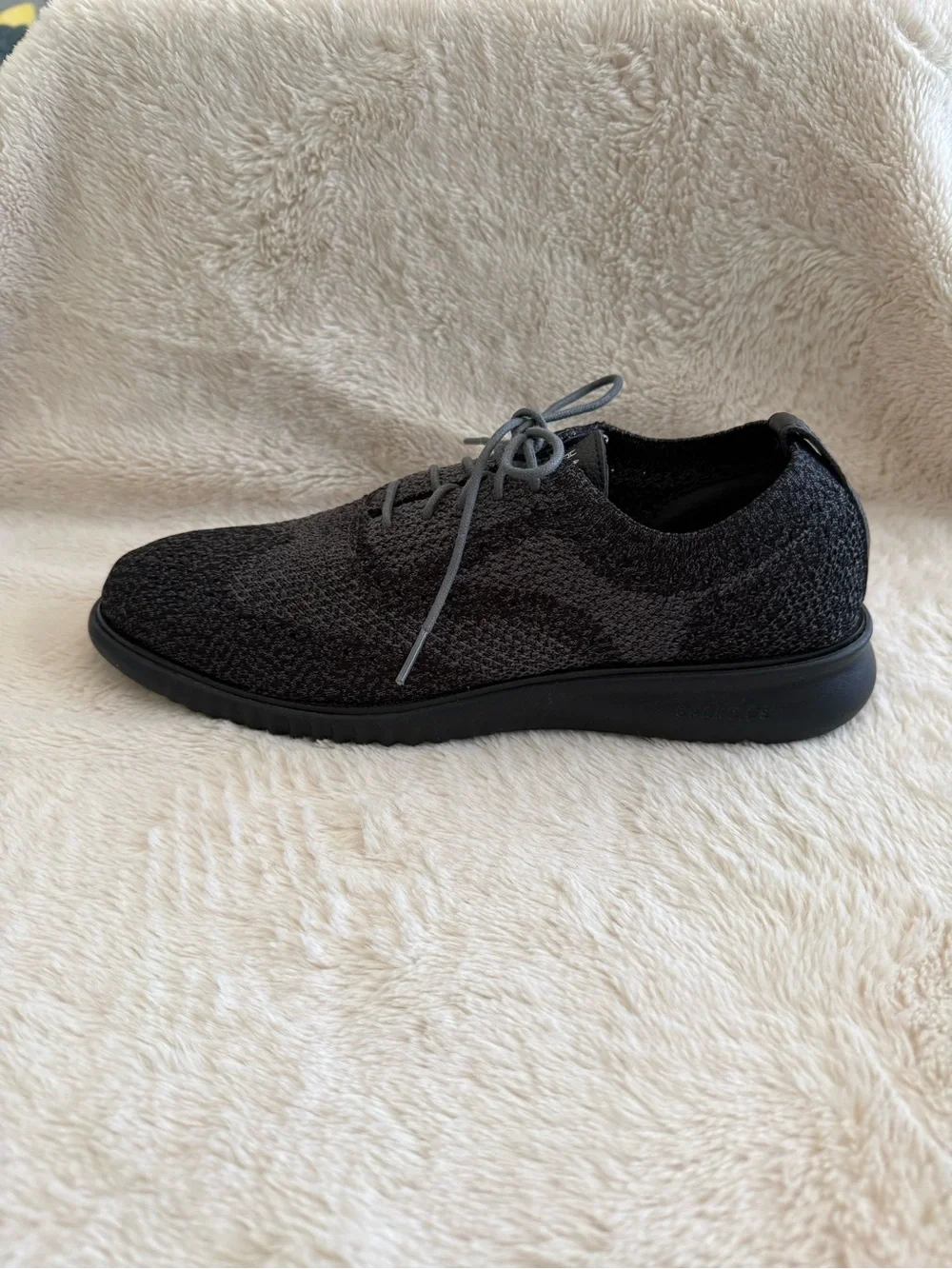 NWOB COLE HAAN x ZEROGRAND Gray Black Stitchlite Wingtip Knit Oxford Sneakers